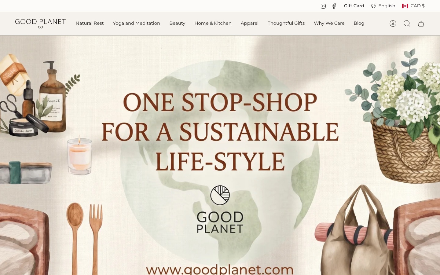 The current homepage